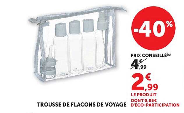 TROUSSE DE FLACONS DE VOYAGE
