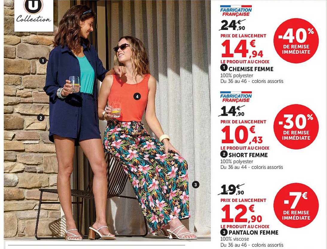U Collection Chemise Femme