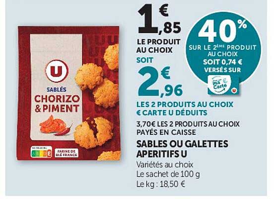 U Sablés Chorizo & Piment