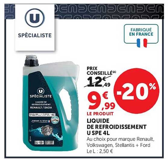 U Spécialiste Liquide de refroidissement U SPE 4L