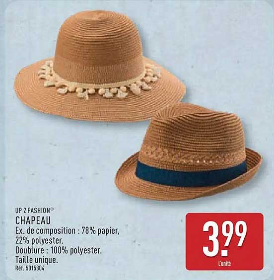 UP 2 FASHION CHAPEAU