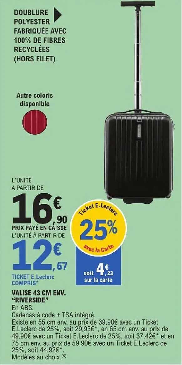 VALISE 43 CM ENV. “RIVERSIDE”