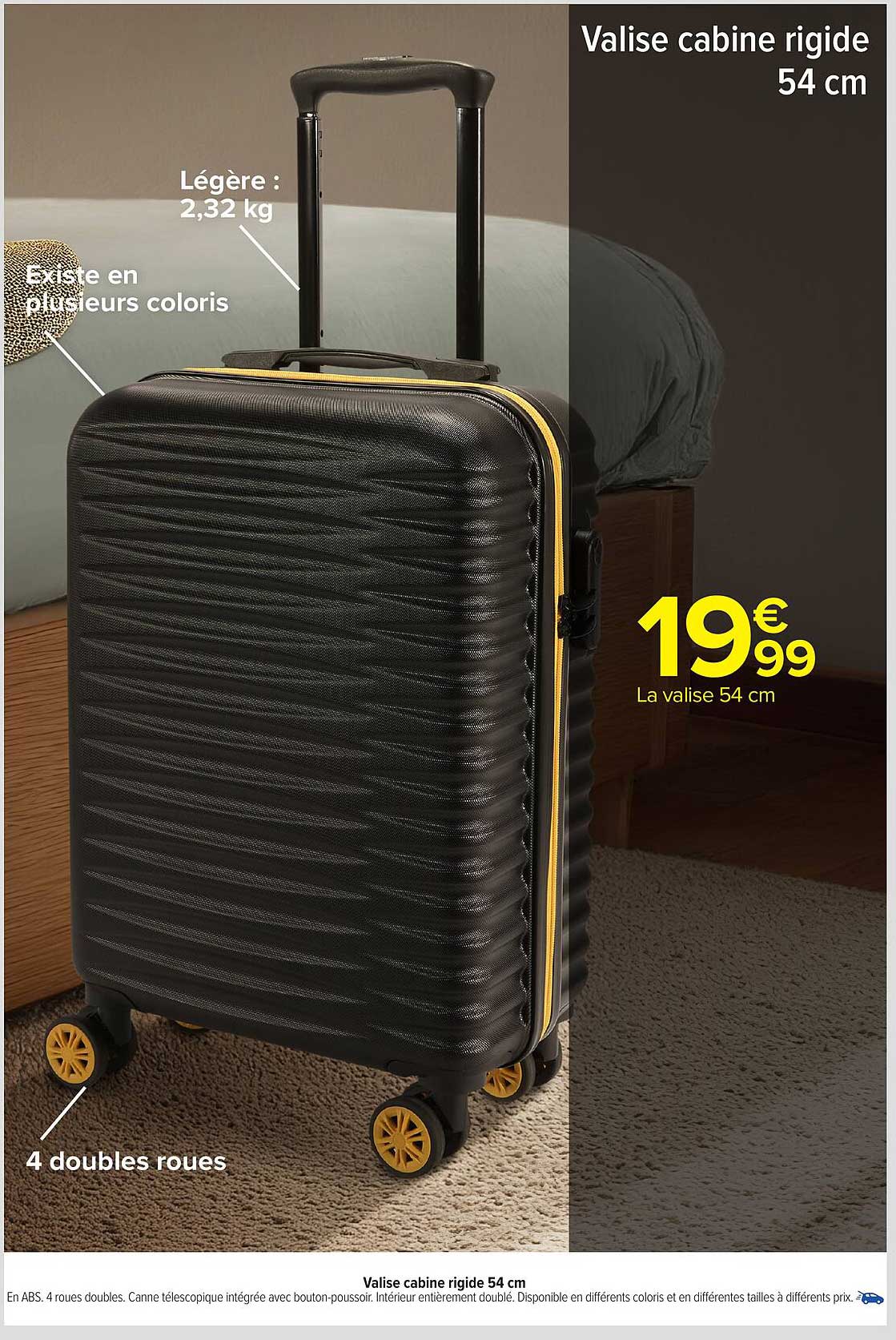 Valise cabine rigide 54 cm