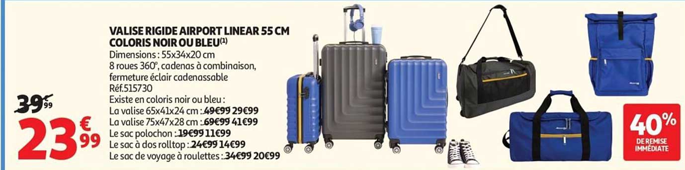 VALISE RIGIDE AIRPORT LINEAR 55 CM