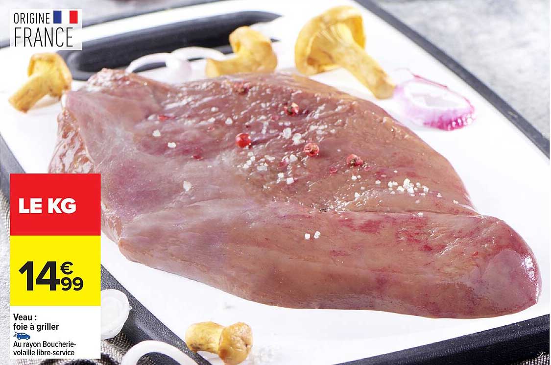Veau : foie à griller