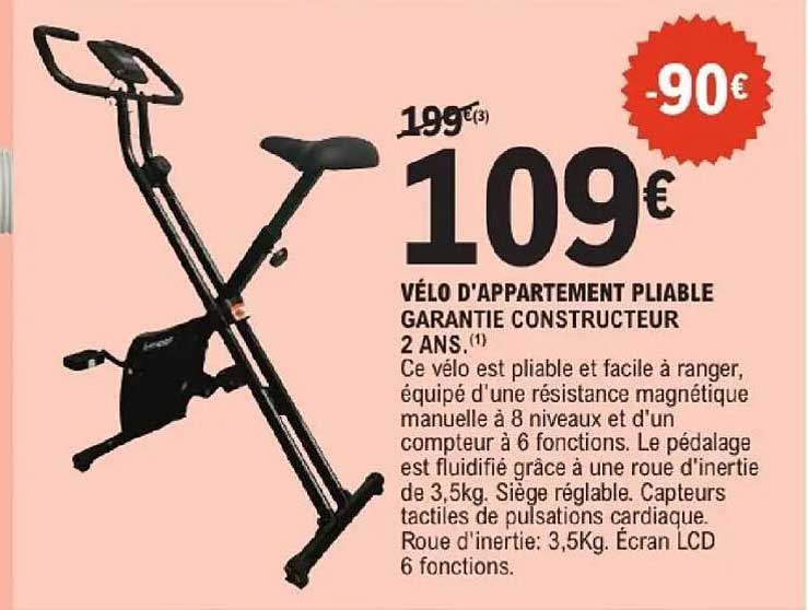 VÉLO D'APPARTEMENT PLIABLE