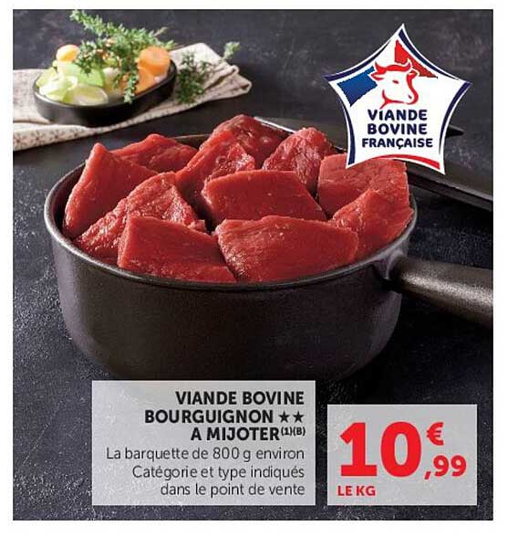 VIANDE BOVINE BOURGUIGNON A MIJOTER