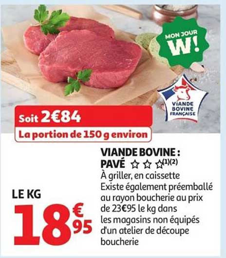 VIANDE BOVINE PAVÉ