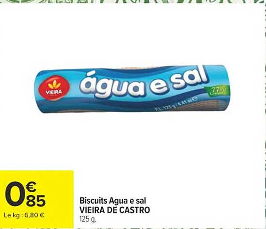 VIEIRA DE CASTRO Biscuits Aqua e sal