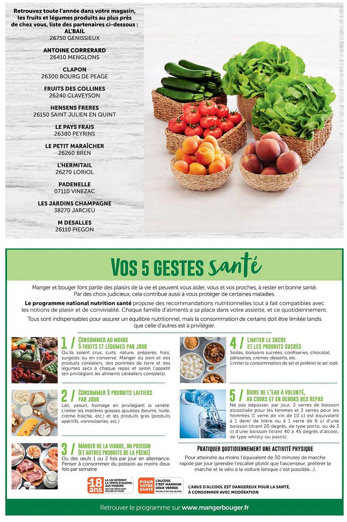 Vos 5 gestes santé