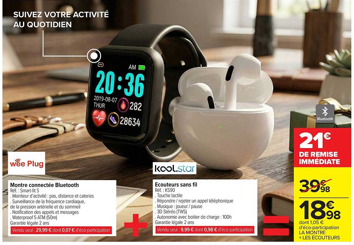 wee Plug Montre connectée Bluetooth