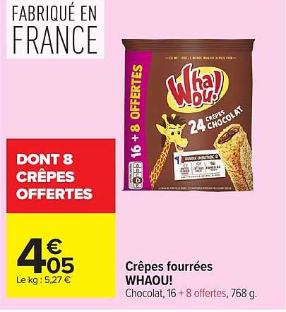 WHAOU! Crêpes fourrées