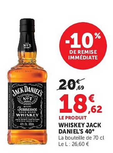 WHISKEY JACK DANIEL'S 40°