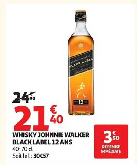 WHISKY JOHNNIE WALKER BLACK LABEL 12 ANS