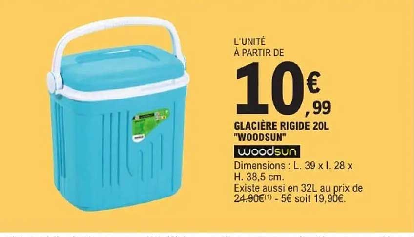 Woodsun Glacière rigide 20L