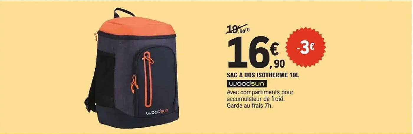 WOODSUN SAC A DOS ISOTHERME