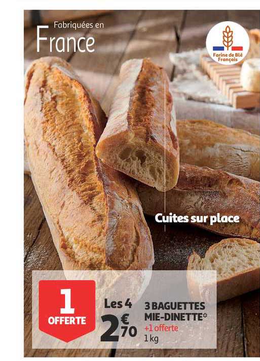3 baguettes mie dinette