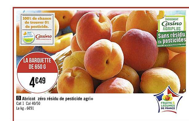 Abricot Zéro Résidu De Pesticide Agri+