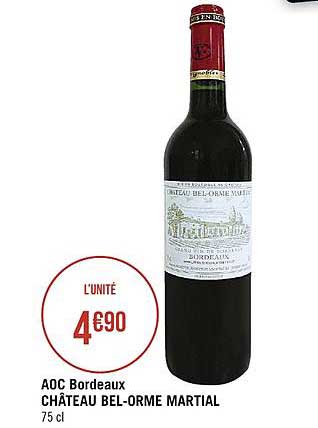 aoc bordeaux château bel orme martial