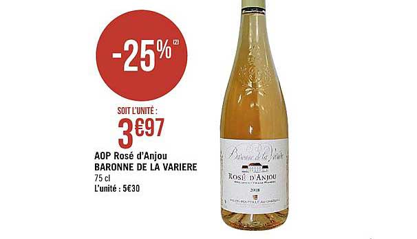 Aop Rosé D'anjou Baronne De La Variere