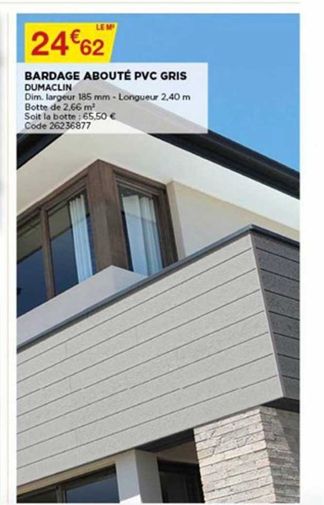 Bardage Abouté Pvc Gris