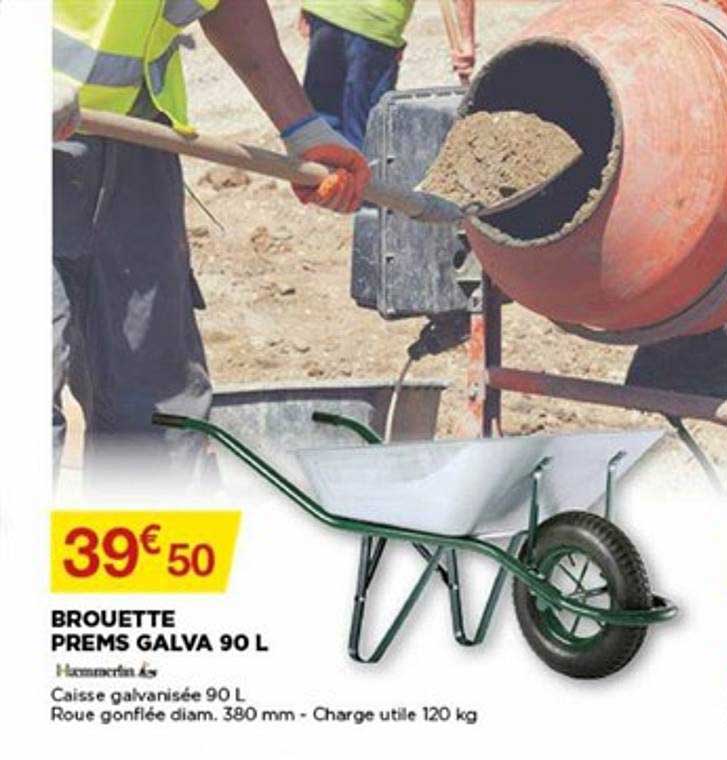 brouette prems galva 90 l