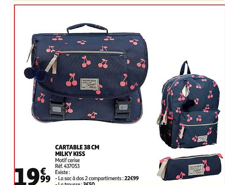 cartable 38 cm milky kiss