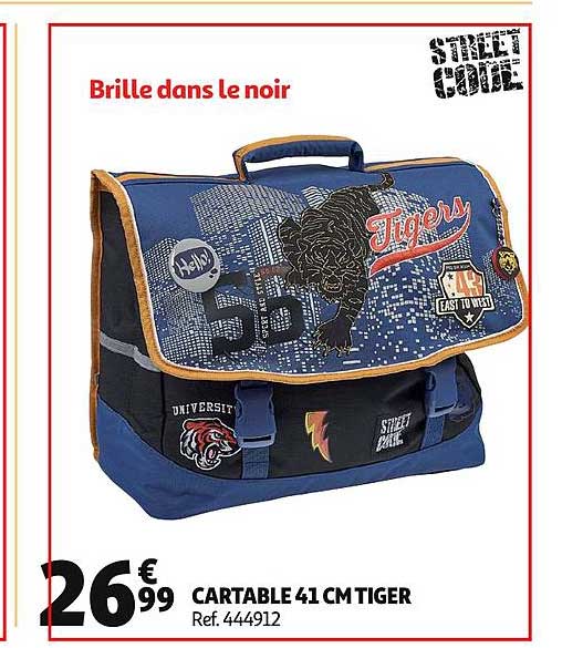 cartable 41 cm tiger