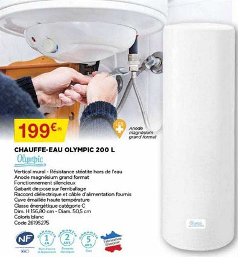 chauffe eau olympirc 200 l