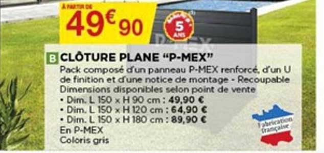 clôture plane p mex