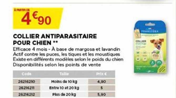 collier antiparasitaire pour chien