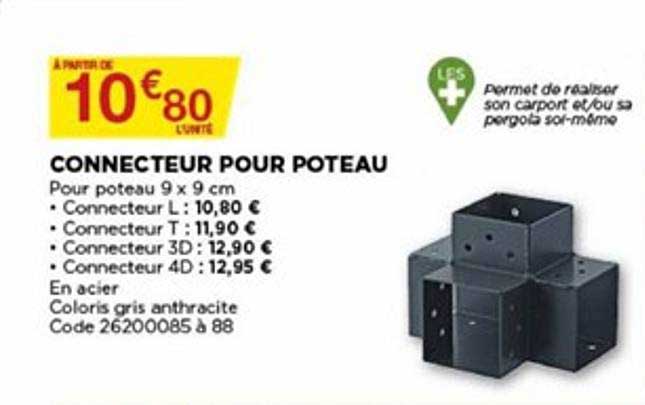 connecteur pour poteau