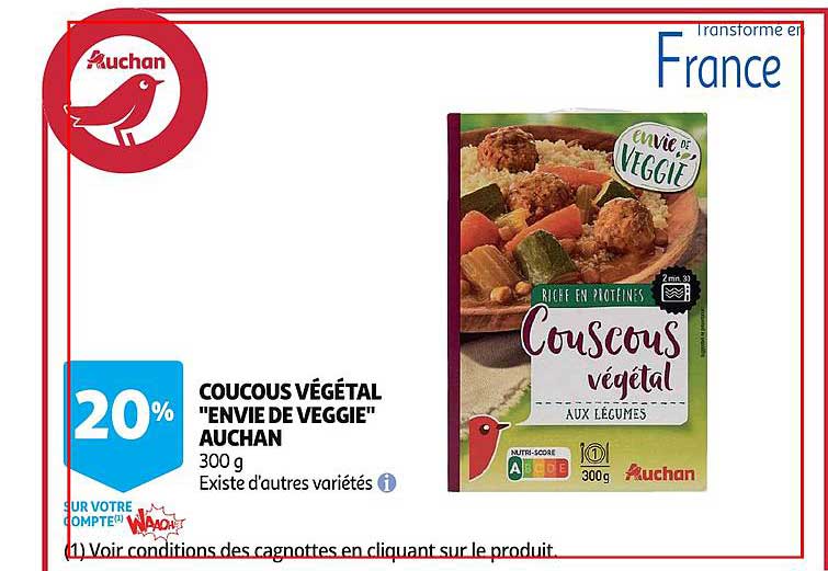 Couscous Végétal Envie De Veggie Auchan