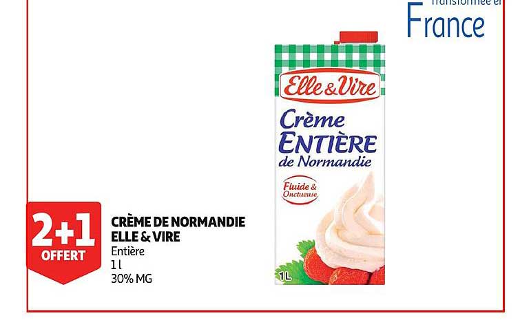 crème de normandie elle&vire 2+1 offert