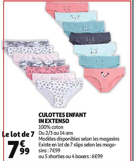 culottes enfant in extenso