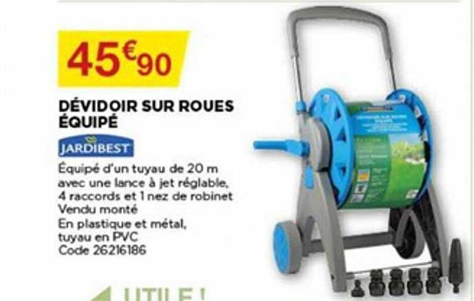 dévidoir sur roues équipé jardibest