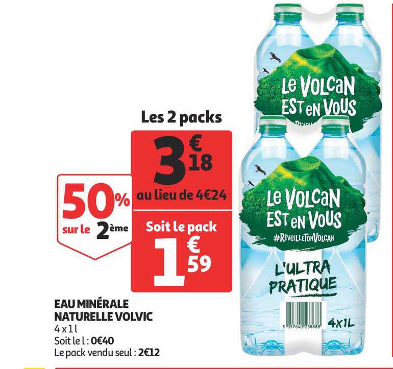 Eau Minérale Naturelle Volvic 50% Sur Le 2ème
