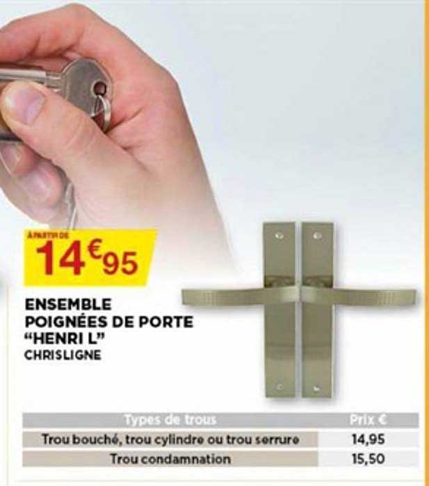 ensemble poignées de porte henri l chrisligne