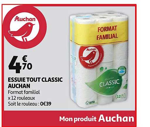 essuie tout classic auchan