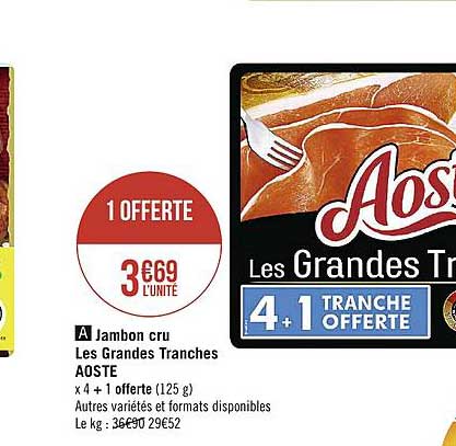 Jambon Cru Les Grandes Tranches Aoste