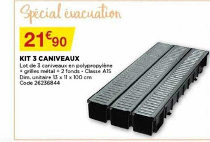 Kit 3 Caniveaux