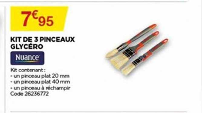 kit de 3 pinceaux glycéro nuance