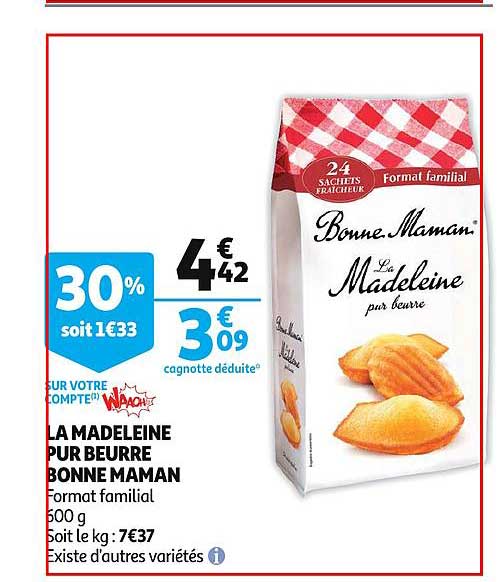 la madeleine pur beurre bonne maman