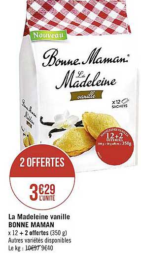 la madeleine vanille bonne maman