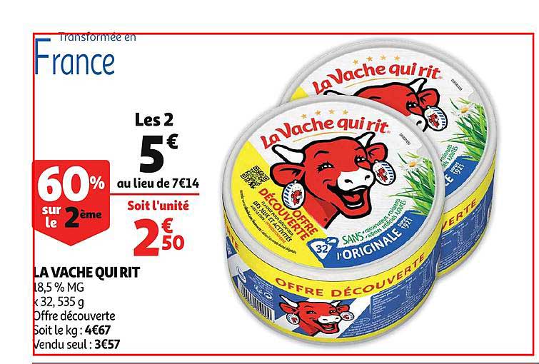 la vache qui rit 60% sur le 2ème