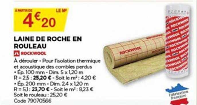 laine de roche en rouleau rockwool