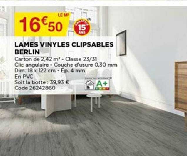 lames vinyles clipsables berlin