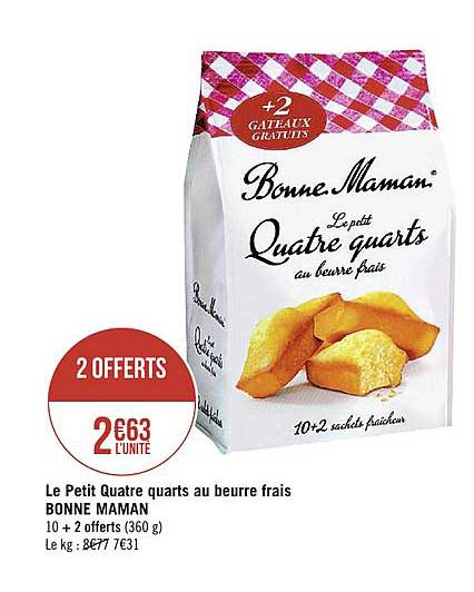 le petit quatre quarts au beurre frais bonne maman