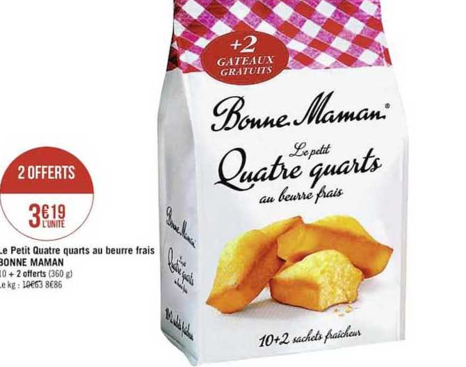le petit quatre quarts au beurre frais bonne maman