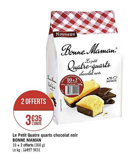 le petit quatre quarts chocolat noir bonne maman